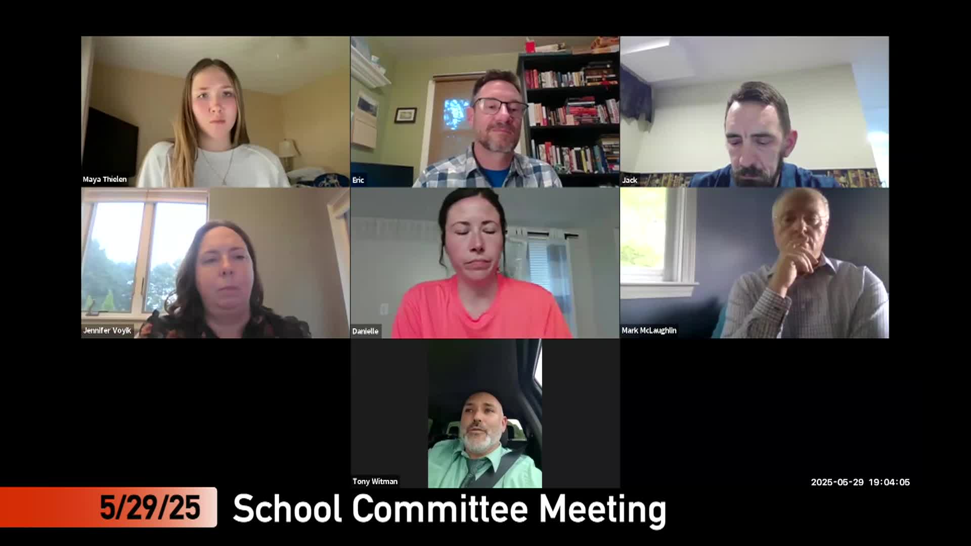 School Committee: 05/29/2025