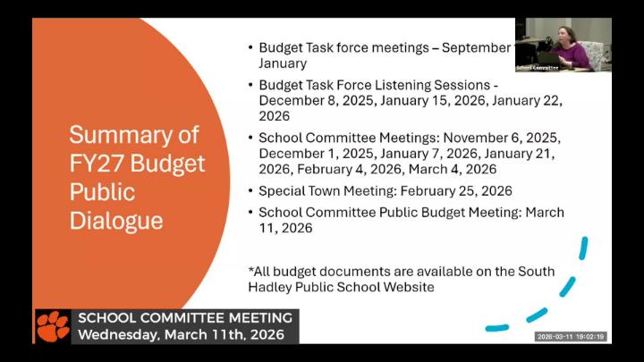 Thumbnail image for School Committee: 03/11/2026
